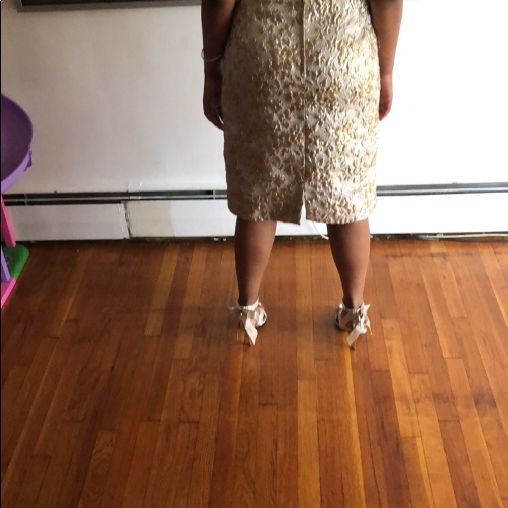 Women’s gold vintage cocktail dress size 8